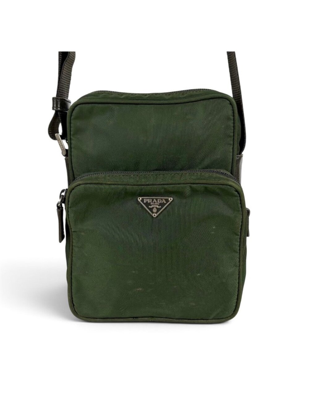 Prada Tessuto Nylon Triangle Logo Cross Crossbody